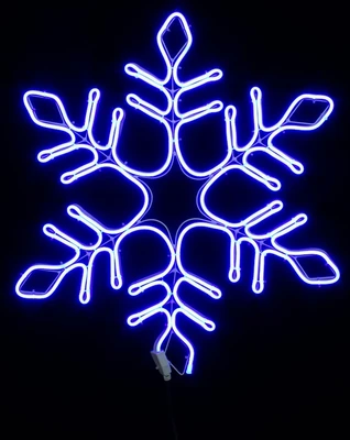 Светодиодная снежинка 57см. (гибкий Neon SMD синий, статика) - 9212-57B Winner Light 662399814