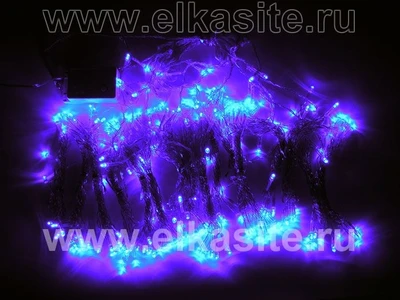 Светодиодный занавес 2x2м. 240 синих диодов, прозрачный пвх - 2241 B LEON LED (LIGHT) 1719682738