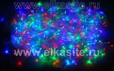 Гирлянда нить 20.0м. 300 разноцветных диодов, прозрачный пвх - LN-300L-RGB LEON LED (LIGHT) 1754011494