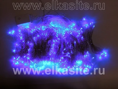Светодиодный занавес 2x3м. 320 синих диодов, прозрачный пвх - 320L5F-BL LEON LED (LIGHT) 1381115024