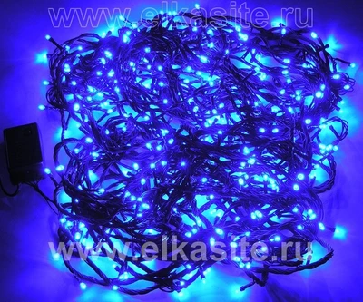 Гирлянда нить 28м. 400 синих диодов, черный пвх - LN-400L-BL-BK LEON LED (LIGHT) 1651501891