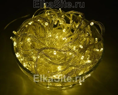 Гирлянда нить 16м. 200 теплых диодов, прозрачный пвх - LN-200L-WW LEON LED (LIGHT) 1597807881