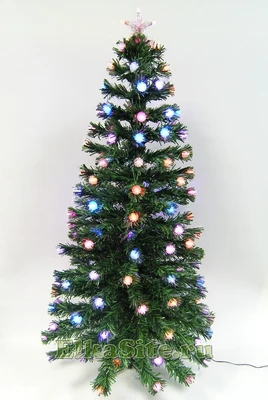 Елка светодиодная с шишками 105 см., красно-синий - XYG016-4 1884987099