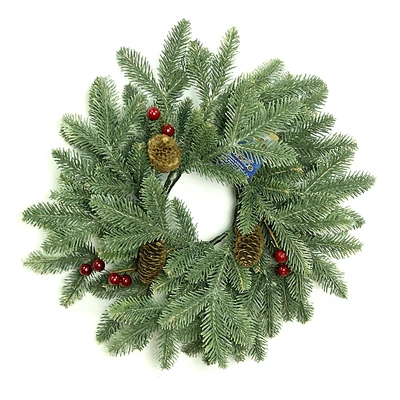 Венок новогодний 12 (d=40см.) с шишками, ягодами и литыми побегами - ВН-12 1112923171