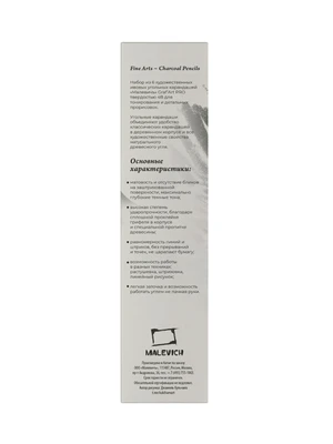 Набор ивовых угольных карандашей Малевичъ Graf'Art PRO, 6 шт 684571581