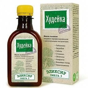Эликсир “Худейка” на льняном масле 200мл 12225