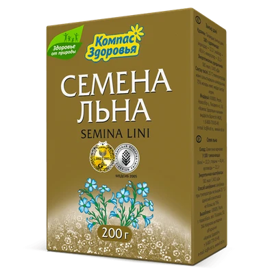 Лён семена 200г (Компас Здоровья) 8886