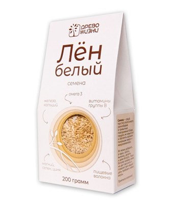 Лён белый семена 400г 15404