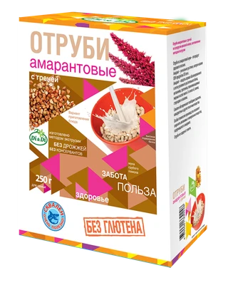 Отруби амарантовые с гречей 250г 12603