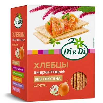 Хлебцы амарантовые кукурузно-рисовые с луком 195г 12822