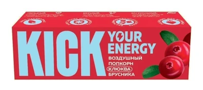 Батончик “KICK energy” рис. шарики, клюква, брусника 35г 20723