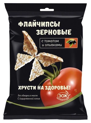 Флайчипсы зерновые с томатом и оливками 40г 17162