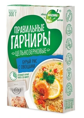 Рис бурый с овощами 300г 19567