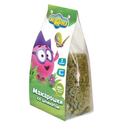 Макароны детские “Смешарики” с Шпинатом 250г 17875