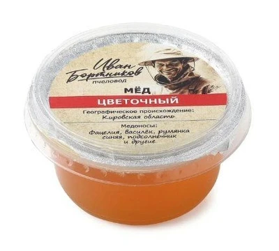 Мёд “Бортников” Цветочный пэт банка 240г 21509