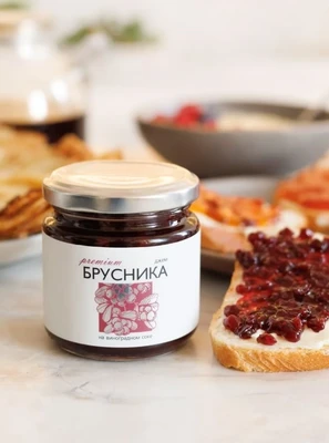 Джем Брусника (премиум) без сахара 220г 15948
