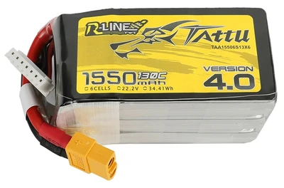 Аккумулятор Tattu R-Line V4.0 1550мАч 6S 130C LiPo (XT60) 675743904