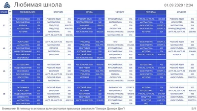 Электронное расписание SENSYSTEM для Windows. Горизонтально ориентированные панели с мультимедиа. SN5468 1638431859