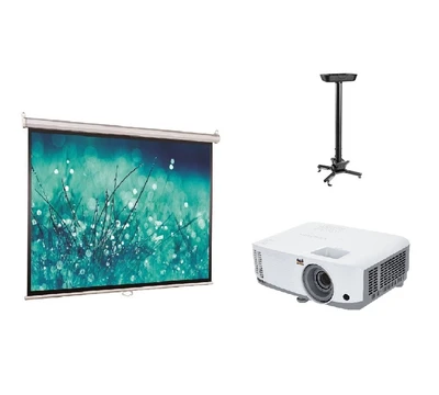 Проекционный комплект: экран ViewScreen Scroll WSC-1104 с проектором ViewSonic PA503S и потолочным креплением FIX PRB-20-02M 994273668