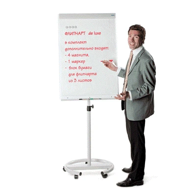 Флипчарт Magnetoplan De Luxe, 680х970мм, белый 1666639331