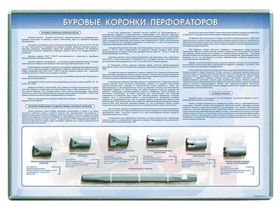 Стенд-планшет "Буровые коронки перфораторов" с натурными образцами Zarnitza 1548181240
