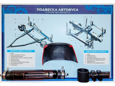 Стенд с разрезными агрегатами "Подвеска автобуса" Zarnitza 1782304360