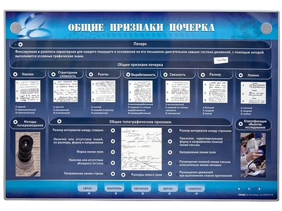 Электрифицированный стенд "Общие признаки почерка" Zarnitza 650103172
