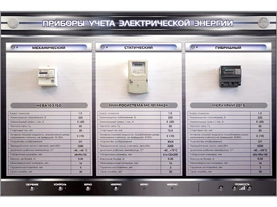 Электрифицированный стенд "Приборы учета электрической энергии" с макетными образцами Zarnitza 232828495