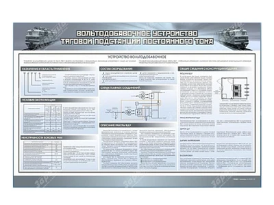 Информационный стенд "Вольтодобавочное устройство тяговой подстанции постоянного тока" Zarnitza 1700933246