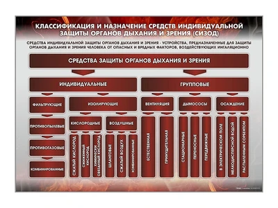 Информационный стенд "Классификация и назначение средств индивидуальной защиты органов дыхания и зрения (СИЗОД)" Zarnitza 803014566