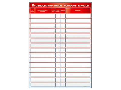 Информационный магнитно-маркерный стенд "Планирование задач. Контроль заказов" + комплект магнитных лент Zarnitza 452512446
