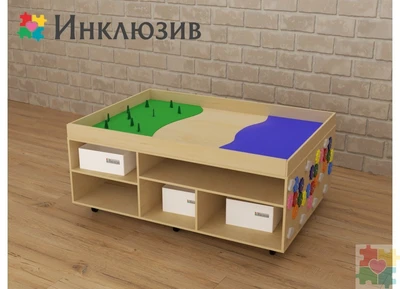 Игровой многофункциональный стол STEAM Инклюзив «Море суша и лес» 1770417413