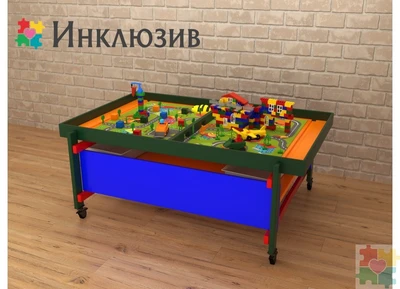 Игровой многофункциональный стол STEAM Инклюзив «Весёлые пчёлки» (оранжевый) 182957080