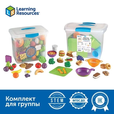 Развивающий игровой набор "Игровой набор продуктов и посуды в детском саду" Learning Resources MS0082 (комплект для группы) 1545918707