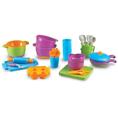 Развивающий игровой набор Мы растем "Посуда для кухни" Learning Resources LER9262 (серия New Sprouts, комплект для группы, 45 1978657340