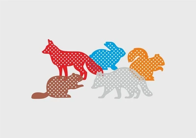 Настенные декоративные панели "Зверята" Romsens 1866840624