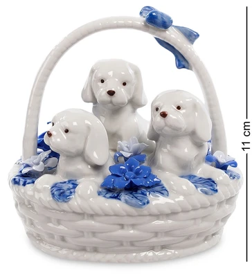 CMS-46/ 9 Фигурка «Щенки в корзинке» (Pavone) 1685205627