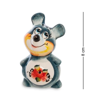 ГЛ- 630 Фигурка «Мышонок-Боня» цв. (Гжельский фарфор) 1749089500