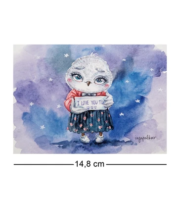 SZ-297 Почтовая открытка «I love you too» 14,8х10,5 138460981