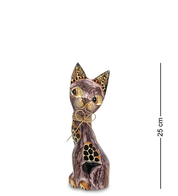99-192-02 Фигурка «Кошка» сред. 25 см (албезия, о.Бали) 19209505