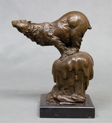 AL-099 Фигура бронзовая «Медведь на скале» 620851061