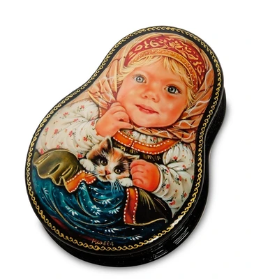 ШК-19/ 1-D Шкатулка в технике декупаж «Матрешка» (11,5х8,5х3) 1093223671