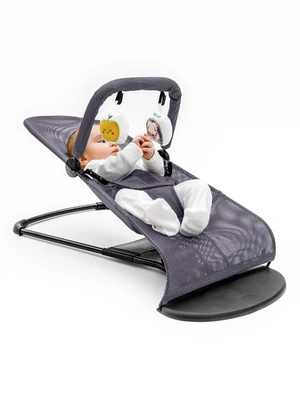Детский шезлонг Amarobaby, Baby time, серый AB21-25BT/11