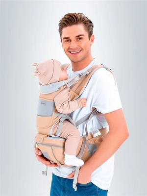 Эрго-рюкзак / Хипсит AMAROBABY CARRY, бежевый AB22-30CARRY/03