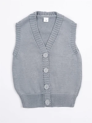 Жилет для девочки Amarobaby KNIT Mild, серый AB-OD21-KNITM10/11-122