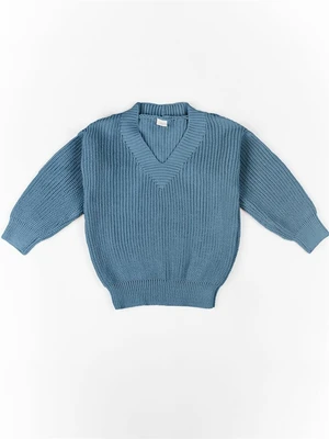 Свитер для девочки Amarobaby KNIT, голубой AB-OD21-KNIT2601/19-122