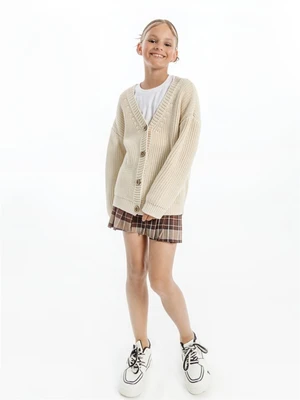 Кардиган детский Amarobaby KNIT, молочный AB-OD21-KNIT19/33-98