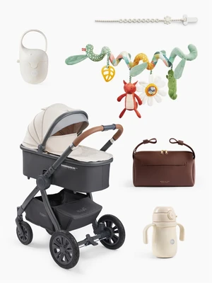 Коляска 2 в 1 MOMMER PRO в наборе для прогулок PACKCMOMMERBB