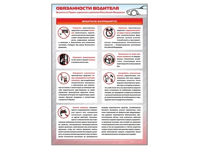 Стенды "Обязанности водителя" Zarnitza 899296399