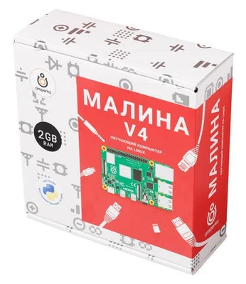 Образовательный набор Малина v4 (2 ГБ) AMP-S057 767503353
